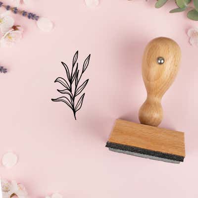 Slender Leaf Sprig Craft Stamp - alternate view