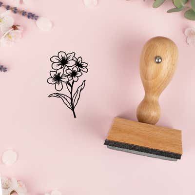 Clustered Blossom Spray Craft Stamp - alternate view
