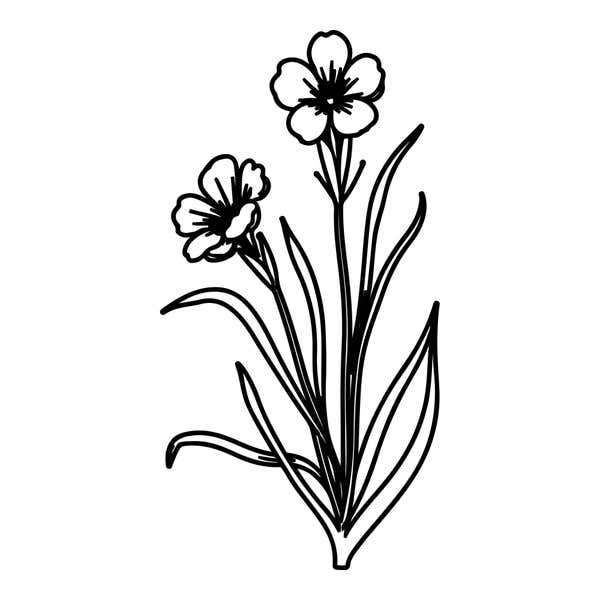 Grassy Wildflower Bunch Craft Stamp