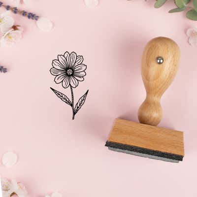 Dotted Center Daisy Craft Stamp - alternate view