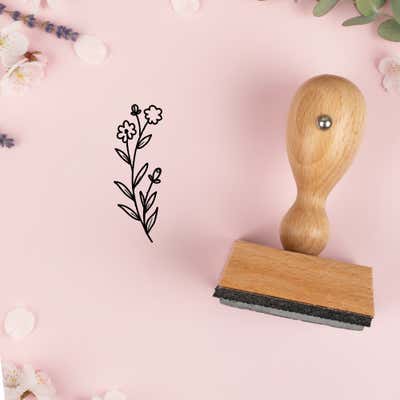 Little Blossom Sprig Craft Stamp - alternate view