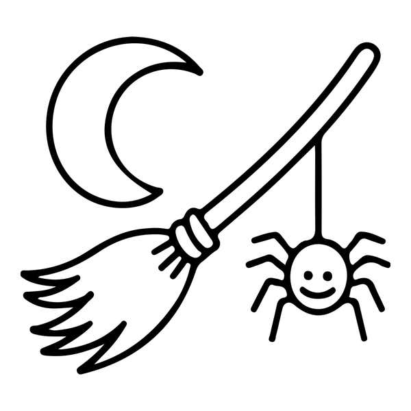 Enchanted Witch Broom Craft Stamp