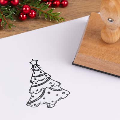 Timeless Christmas Tree Craft Stamp - alternate view