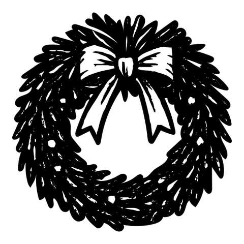Seasonal Christmas Wreath Craft Stamp