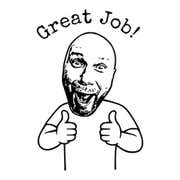 Custom Face Approval Stamp with Thumbs Up Design