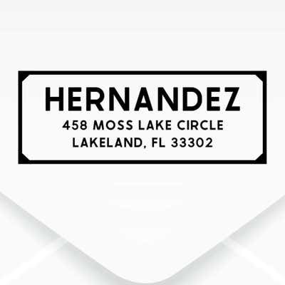 Rustic Script Address Stamp
