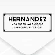Angled Corners Address Stamp