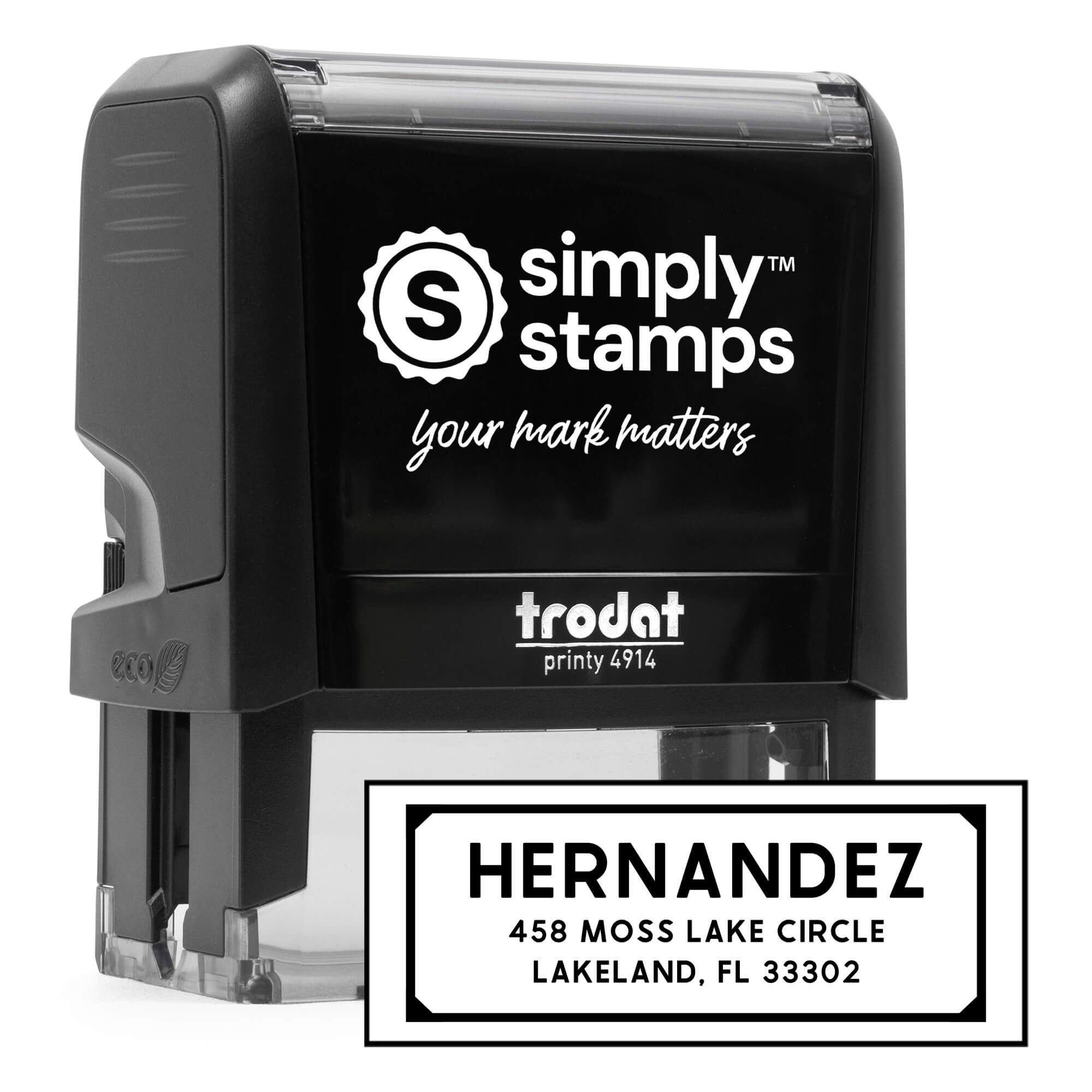 Self Inking return address stamp 