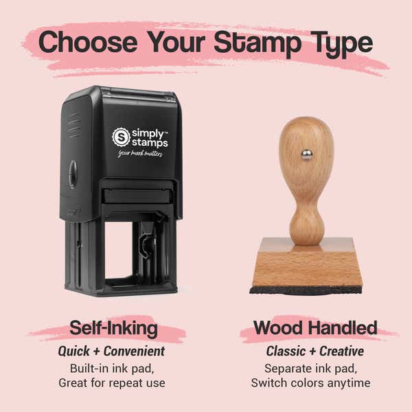 Choose your stamp type – self-inking vs wood handle comparison