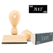 Custom Small Rectangle Logo Hand Stamp