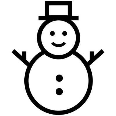 Snowman Craft Rubber Stamp