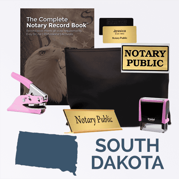 South Dakota Pink Deluxe Notary Kit