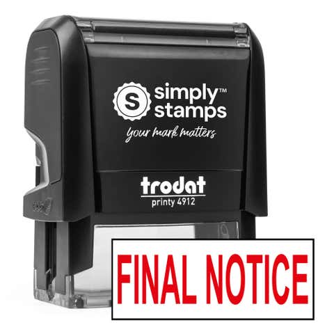 FINAL NOTICE Stock Stamp