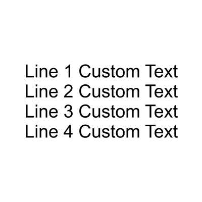 4 Line Custom Rubber Stamp - alternate view