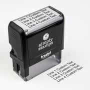 4 Line Custom Rubber Stamp