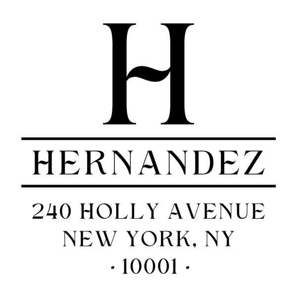 Heritage Monogram Return Address Stamp