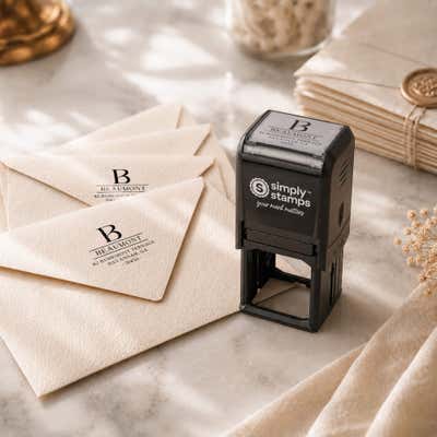 Heritage Monogram Return Address Stamp - alternate view