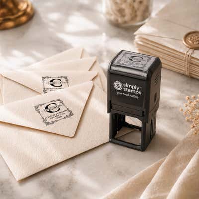 Regal Queen Monogram Return Address Stamp - alternate view