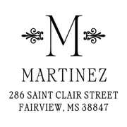 Timeless Accent Monogram Return Address Stamp