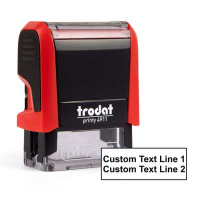 Serif 3 Line Clothing Stamp