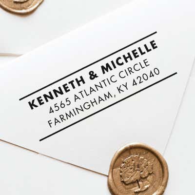 Rustic Script Address Stamp