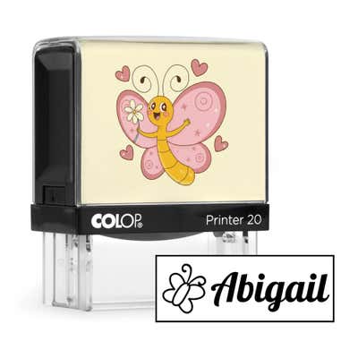 Serif 3 Line Clothing Stamp