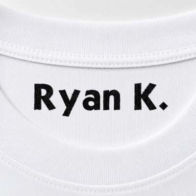 Custom Image Clothing Name Stamp - alternate view
