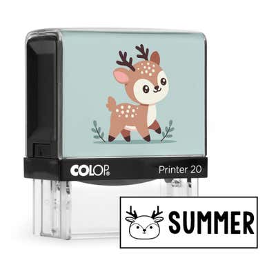 Serif 3 Line Clothing Stamp