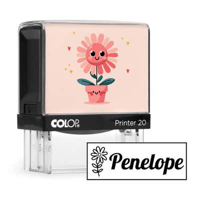 Serif 3 Line Clothing Stamp