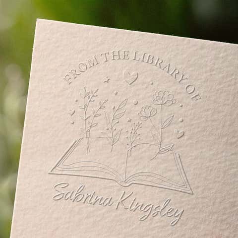 Custom Book Embosser - Choose From 5 Floral Designs!