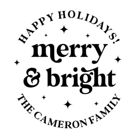 Merry Custom Holiday Embosser