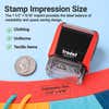 Example showing the size of the Marker Clothing Stamp using the 4911 Trodat Printy Stamp Body