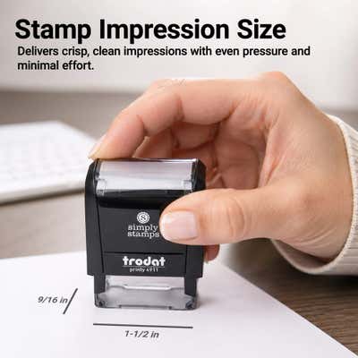 Office Essentials 4-Pack Self-Inking Stamp Set - alternate view