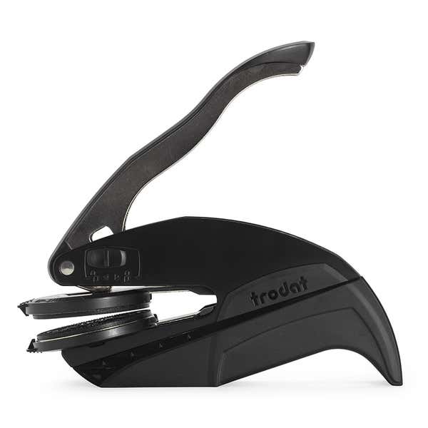 Side view of the Williams Monogram Round Return Address Embosser