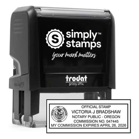 Oregon Notary Rectangle Stamp