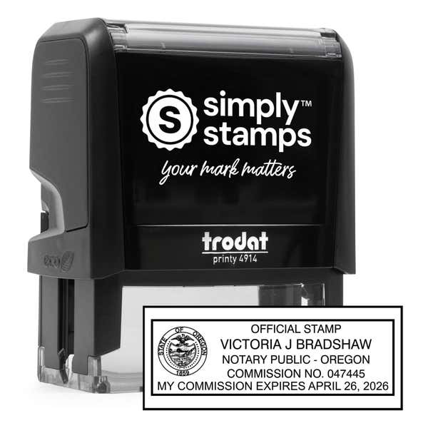 Oregon Notary Rectangle Stamp