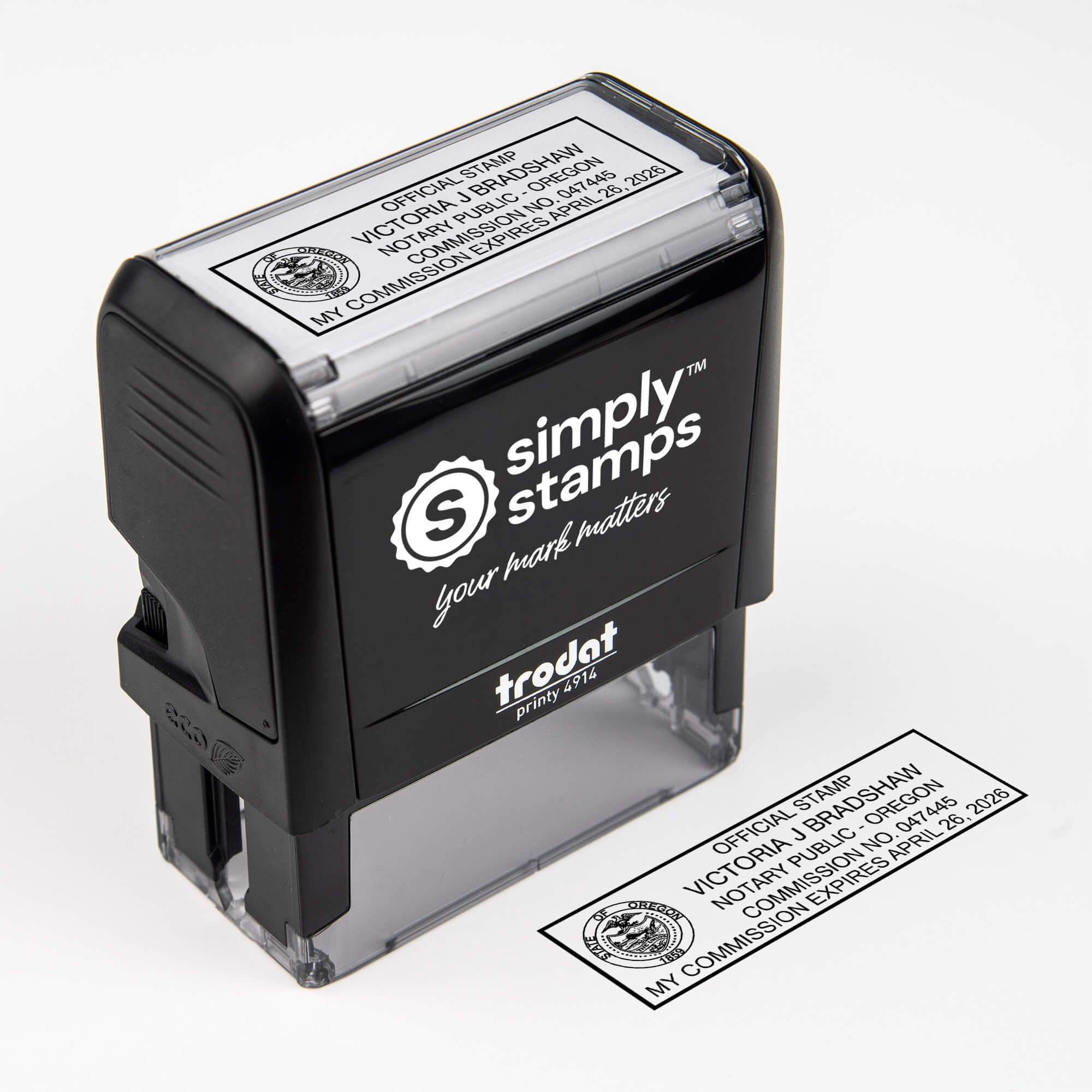 Oregon Notary self inking stamp 