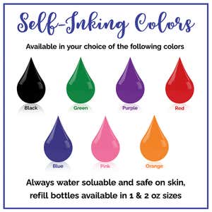Available in the following self-inking colors