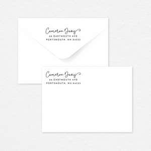 The Anderson Handwritten Address Stamp impression as shown on white envelopes