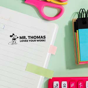 Steamboat Willie Custom Teacher Stamp Impression on Journal