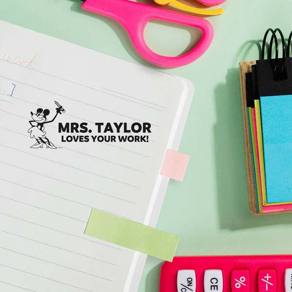 Gallopin’ Goucho Custom Teacher Stamp on School Journal