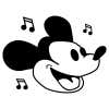 Steamboat Willie Envelope Accent Craft Stamp Design on White Background