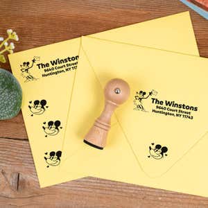 Gallopin’ Goucho Envelope Accent Craft Stamp Stamped on Yellow Envelope