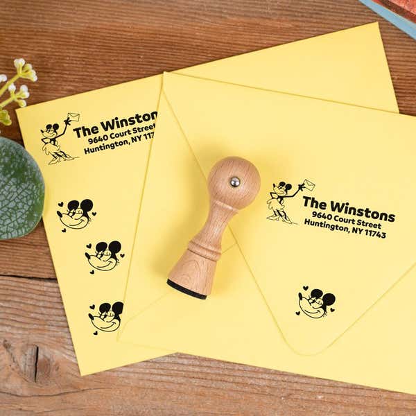 Gallopin’ Goucho Envelope Accent Craft Stamp Stamped on Yellow Envelope