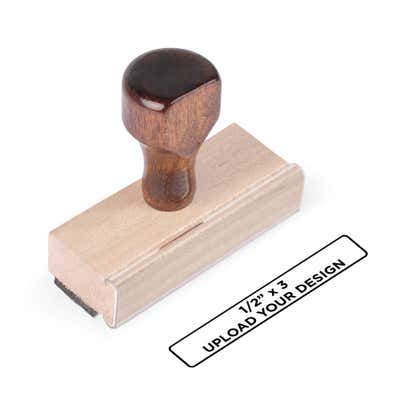 Traditional 1/2" x 3" Wood Stamp
