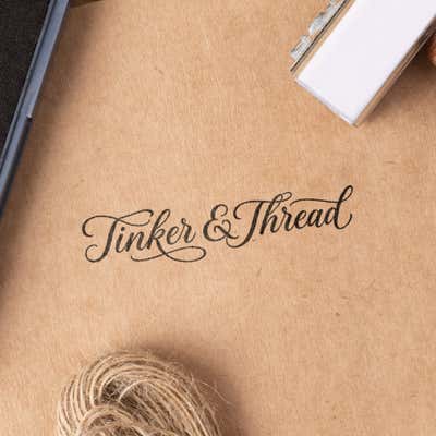 Traditional 1/4" x 2" Hand Stamp - alternate view