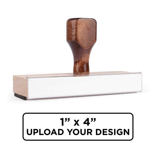 Custom 1" x 4" Wood Handle Stamp