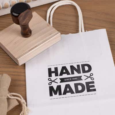Traditional 2 1/2" x 3" Hand Stamp - alternate view