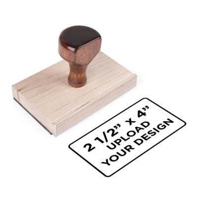 Traditional 2 1/2" x 4" Hand Stamp