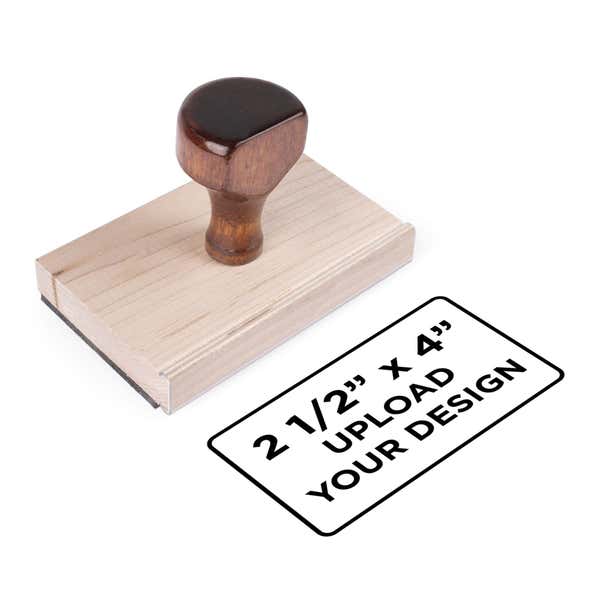 Traditional 2 1/2" x 4" Hand Stamp